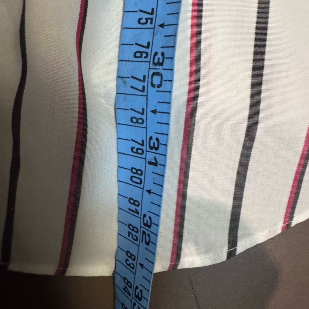 NEW! PAUL FREDRICK Men’s Striped Dress Shirt 18X35 No Iron Cotton - Picture 14 of 15